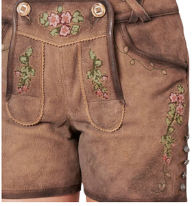 Short Lederhosen en cuir de chèvre pour femme Short en cuir de haute qualité pour femme - Product Image 3