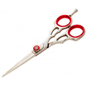 Tijeras de peluquero profesionales de acero inoxidable, mango de cerámica, etiqueta personalizada elegante, Manual, base disponible, instrumentos quirúrgicos - Product Image 3