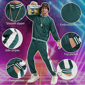 Conjunto Deportivo Unisex Transpirable de Felpa, Material Spandex/Poliéster, Sudadera con Capucha de Manga Larga, Pantalones Deportivos Largos con Cierre de Cordón - Product Image 3