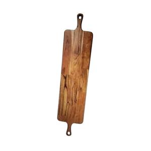 Tabla de cortar de madera de acacia ecológica al por mayor con asa para la cocina plato de corte y servicio de madera maciza precio de fábrica - Product Image 2