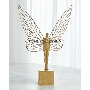 Ensemble de 2 fournitures de sculpture en métal de qualité luxueuse plaquées or de haute qualité de créateur unique le plus chic à un prix compétitif - Product Image 3