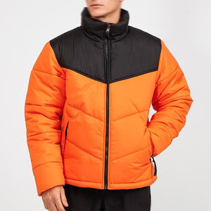 Veste matelassée pour homme, prix de gros, vêtements décontractés, col montant, style streetwear, hiver chaud, imperméable, coupe-vent, devant - Product Image 5