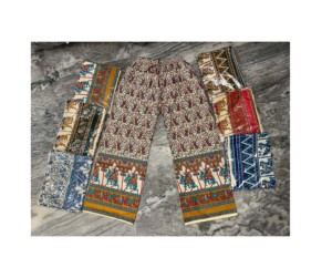 ผ้าฝ้ายคุณภาพสูงพิมพ์กางเกง Palazo สําหรับผู้หญิงอินเดียกางเกงขากว้างกางเกงโยคะกางเกงฤดูร้อนกางเกงสบายราคาขายส่ง - Product Image 1