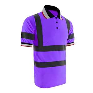 Camisetas Polo de Seguridad Reflectantes de Dos Tonos para Trabajadores de Seguridad Vial, Fabricadas con Tela 100% Algodón, Venta al por Mayor - Product Image 4