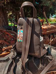 Sac à dos unisexe en cuir véritable de vachette naturel, personnalisé, écologique, style western, avec cadre externe, antivol et étanche, pour outils à main - Product Image 4