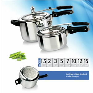 Casserole à pression en aluminium avec revêtement antiadhésif, compatible avec les cuisinières à induction et à gaz - Product Image 4