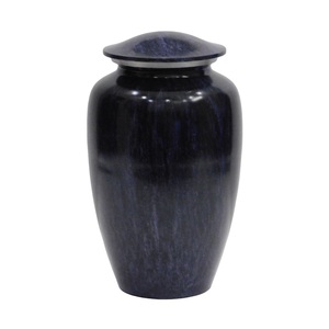 โกศศพอลูมิเนียมสำหรับผู้ใหญ่แบบคลาสสิกพร้อมหินสีฟ้า - Product Image 1