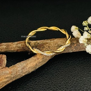 แหวนแต่งงานประดับเพชรธรรมชาติสีทอง14K - Product Image 5