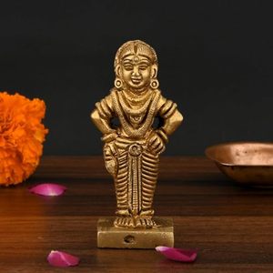 Fabriqué à la main en laiton poli Rukmani Rukmini Dieu Statue élégante œuvre hindoue pour la décoration religieuse de la maison bureau pièce maîtresse ou cadeau - Product Image 1