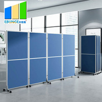 EBUNGE Cloison coulissante pliante personnalisée en MDF et aluminium de 32 mm pour bureau, hôtel, maison, cuisine, école