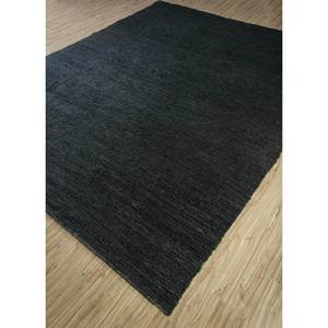 Alfombra Hula PX-01 Gris y Negra, Tejida a Mano con Yute y Cáñamo, Diseño Rectangular a Rayas, Estilo Kilim, 9x12, para Uso Doméstico, Técnica de Tejido Plano - Product Image 2