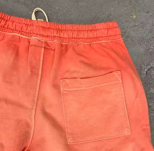 Nueva ropa de moda 100% algodón de gran tamaño lavado con ácido pantalones cortos para hombre ropa de moda cuello redondo en calidad de lujo con trabajo personalizado - Product Image 2