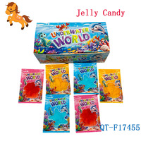 Permen Jelly Dunia Bawah Laut Warna-Warni Yummy Yumiko 36g, Permen Buah Lembut Bentuk Hewan Laut Kreatif Lumba-lumba Kuda Laut