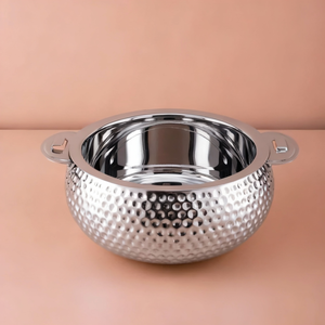 Marmite isotherme en acier inoxydable martelé antiadhésif de qualité supérieure, durable, avec couvercle, pour la cuisine, les restaurants, les hôtels, le service - Product Image 3