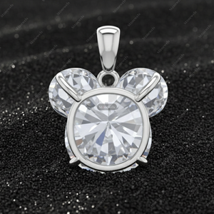 925 Sterling Silver Christmas Gifts ideas mom <b>dad</b> husband Personalized Unique Diamond Fine Jewelry Pendants & Charms Micky Mouse - Product Image 3