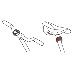 Juego de luces LED delanteras y traseras para bicicleta Pretul con batería incorporada, resistente al agua IPx4, 4 modos, material ABS, luz portátil para ciclismo - Product Image 4