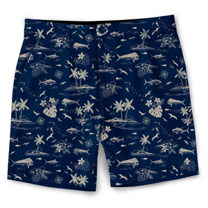 Shorts de Playa de Cintura Media con Estampado Animal, Color Sólido, Suaves y Transpirables, con Cierre de Cordón, para Surf, Natación, Pesca y Uso Casual, Venta al Por Mayor - Product Image 5