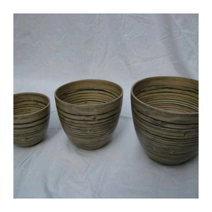 Stylish Handmade Bamboo <b>Serving</b> <b>Bowl</b> Durable Smooth Finish Wood Pattern Perfect for Dining Table Salad or Snacks - Product Image 5