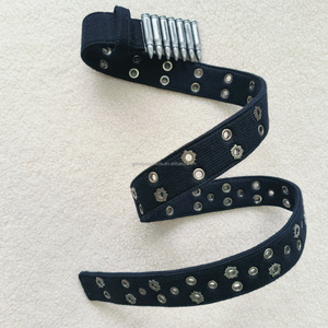 Cinturón <span class=keywords><strong>de</strong></span> Algodón para Hombre con Doble Ojal Metálico, Diseño Moderno con Ojales Personalizados - Product Image 1