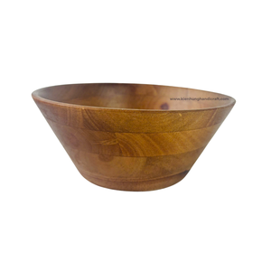 Ensaladera de madera grande rústica, duradera y perfecta para comidas familiares - Product Image 1