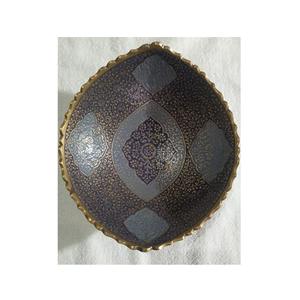 Plateau de service en laiton de qualité supérieure, style moderne, fait à la main, de qualité alimentaire, écologique, vaisselle de mariage, personnalisable, motif de plante rond - Product Image 4