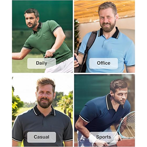 Camisa de Manga Corta para Hombre, Diseño Clásico, Sólida, Transpirable, Ajuste Cómodo, Ropa de Trabajo Informal de Negocios, Logotipo Personalizado Corporativo - Product Image 6