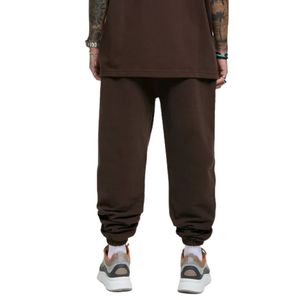 Pantaloni da <span class=keywords><strong>Jogger</strong></span> con risvolto marrone al 100 percento in pile di cotone per peso massimo rilassato con cintura elastica e tasca con Zip - Product Image 2