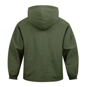 Men's Sporty Pullover <b>Windbreaker</b> with Hood Casual Mesh Lining Jackets for Spring Autumn Winter <b>Camping</b> OEM Service - Product Image 2
