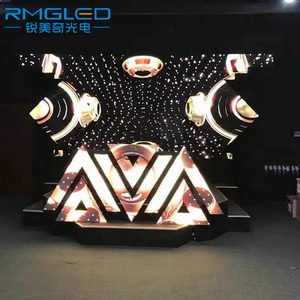 Chất lượng cao <span class=keywords><strong>LED</strong></span> DJ Booth hiển thị lớn sân vận động <span class=keywords><strong>LED</strong></span> DJ Bảng hiển thị tùy chỉnh P5 <span class=keywords><strong>LED</strong></span> <span class=keywords><strong>Video</strong></span> tường hộp đêm sân khấu nền - Product Image 4