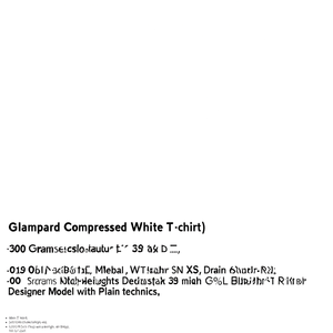 Glampard Compressed <b>White</b> Jersey T-Shirt 300 Grams Fabric Weight Size XS Screen Printed with Pattern 100% Cotton - Product Image 3