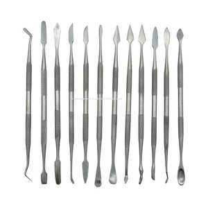 La herramienta de tallado de cera más utilizada, espátulas de doble extremo, talladores para tallar, modelado de doble extremo, esculpir y dar forma, acero inoxidable - Product Image 1