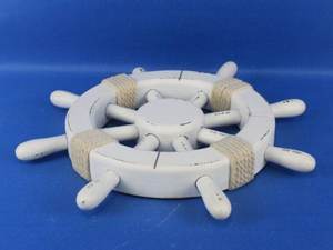 Volant de bateau de marin en bois de laiton marin nautique de haute qualité pour la décoration de bureau à domicile ou de restaurant pour accrocher - Product Image 5