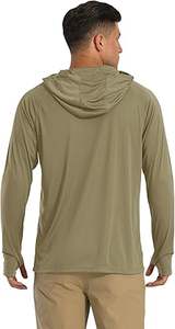 เสื้อฮู้ดผู้ชายผ้าคอตตอนแห้งเร็วระบายอากาศได้ดีใส่ได้พอดีกับ100% สีพื้นลำลองฤดูหนาว - Product Image 5