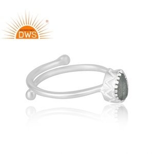 Best Selling 925 Sterling Silver Natural <b>Labradorite</b> Gemstone <b>Ring</b> Custom Jewelry For Women Gift For Her - Product Image 4