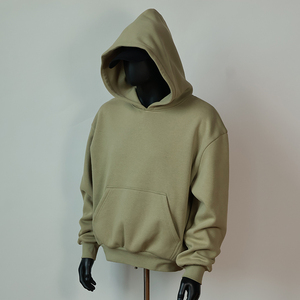 Sweat-shirt à capuche unisexe surdimensionné en molleton épais 100 % coton, personnalisé avec logo brodé ou imprimé, service OEM 2026 - Product Image 3