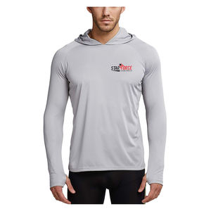 UV Protection Long Sleeve Men Fishing rash guard <b>Hoodie</b> Custom Wholesale Sublimation Fishing Shirts - Product Image 1