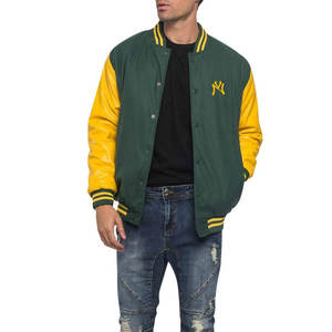 Custom Logo Unisex High Street Style Winter Jacket 100% <b>Wool</b> Thick Leather Embroidered Sleeve Plus Size Letterman Design - Product Image 5