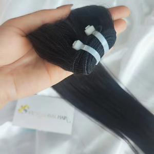 Cutícula alinear Super doble dibujado Natural recto vietnamita crudo Natural extensiones de cabello humano doble dibujado mejor precio al por mayor - Product Image 1