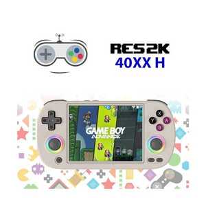 Console de jeu portable RES2k RG40XX H, 18000 jeux, 50 consoles, mémoire 64 Go, console rétro avec communication Wi-Fi, état d'occasion - Product Image 3