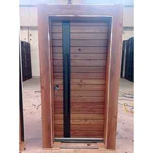 Puerta de Seguridad de Acero y Madera Natural ABSDOOR EVOTE, Aislamiento Térmico, Apertura Manual, Uso Interior, Hoteles, Villas, Apartamentos, Turquía - Product Image 5