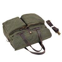 Bandoulière en cuir Sac pour ordinateur portable Mallette Toile cirée Groomsman Cadeau pour lui Son LCTG-0036