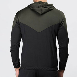 Full Sleeve Hood Detachable High Quality Lightweight Colorblock Jacket Custom Polyester Mens Outdoor Zipper <b>Windbreaker</b> - Product Image 4