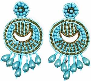 Boucles d'oreilles crâne perlées en solde – Boucles d'oreilles multi-perles pour femme, bijoux de fête au meilleur prix - Product Image 5