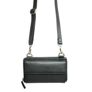 Sac à bandoulière en cuir de conception italienne authentique, taille de téléphone portable, emballage personnalisé, sac à bandoulière, sac à rabat, poche zippée pour monnaie, PU - Product Image 1