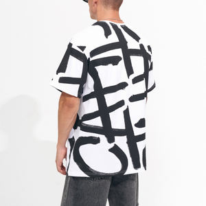 Servicio OEM, Camisetas Lisas con Gráficos Personalizados para Hombre, Cuello Redondo y Corte Holgado, Camisetas para Hombre, las Más Vendidas en Línea - Product Image 5