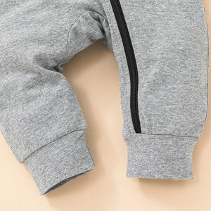 Winter Collection New Baby Romper Set Cheap Price Plaid Patched Pocket Woven <b>Fabric</b> Baby Clothing Sets - Product Image 4