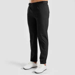 Pantalon décontracté noir GAI pour filles, taille mi-haute, coupe droite, respirant et infroissable, ajustement régulier - Product Image 1