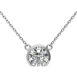 Collar con Colgante de Diamantes Legacy Luxe de 2.00 CTW, Certificado AGI, Oro de 14K, Diamantes Cultivados en Laboratorio, Corte Brillante Redondo para Mujer, Cadena de 18 Pulgadas - Product Image 4