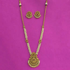 Haute Qualité Designer De Luxe Antique Temple Collier Mat Plaqué Or Colliers De Mode - Product Image 4