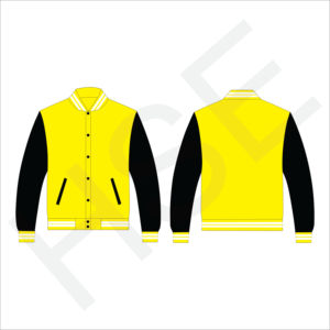 Chaqueta Personalizada Varsity de Cuero Genuino con Mangas Personalizables en Diferentes Colores - Product Image 1
